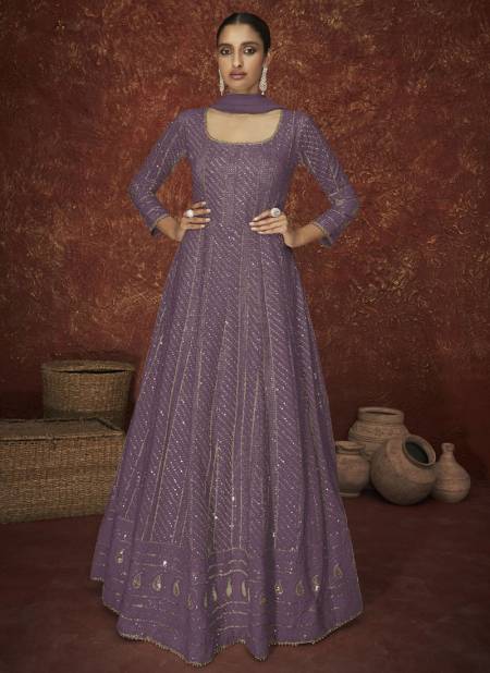 Purple Colour Sayari Party Designer Pink Heavy Fox Georgette Suit Collection 1471-139-B